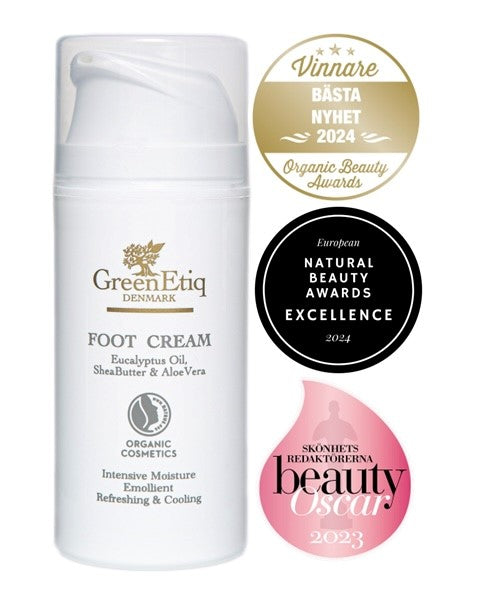 Organic Foot Cream, with SheaButter, Eucalyptus, Olive & AloeVera, 100ml