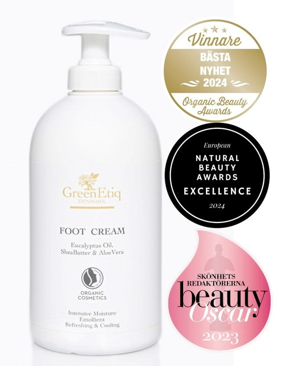 Organic Foot Cream, with SheaButter, Eucalyptus, Olive & AloeVera, 500ml