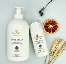 Load image into Gallery viewer, Organic Foot Cream, with SheaButter, Eucalyptus, Olive &amp; AloeVera, 100ml
